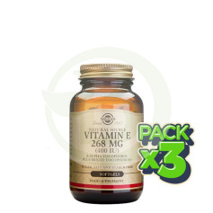 Pack 3x Vitamina E 400UI (268Mg.) 100 Cápsulas Solgar