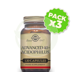 Pack 3x Acidophilus Advanced 40+ 120 Cápsulas Solgar