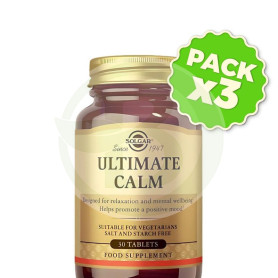 Pack 3x Ultimate Calma 30 Comprimidos Solgar