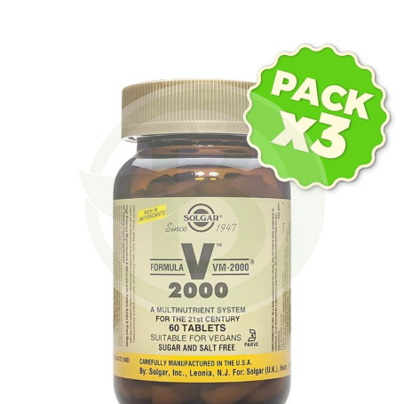 Pack 3x Formula Vm-2000 60 Comprimidos Solgar