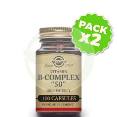 Pack 2x Complexo B com Vit C 100 Cápsulas Solgar