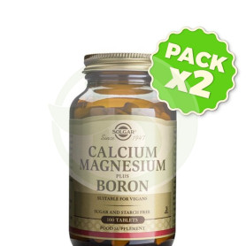 Pack 2x Calcio y Magnesio con Boro 250 Comprimidos Solgar