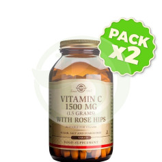 Pack 2x Rose Hips C 1.500Mg. 180 cápsulas de Solgar
