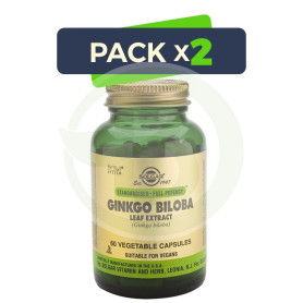 Pack 2x Ginseng Coreano Raíz 60 Cápsulas Solgar
