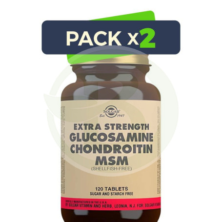 Pack 2x Glucosamina Condroitina Msm 120 Comprimidos Solgar