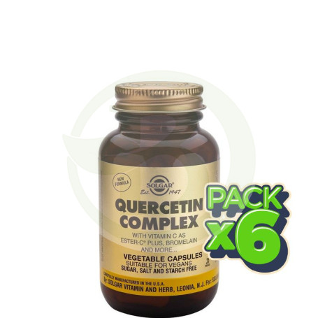 Pack 6x Quercitina Complex 100 Cápsulas Solgar