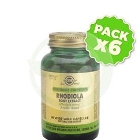 Pack 6x Rodiola Extracto 60 Cápsulas Solgar