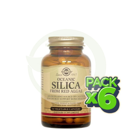 Pack 6x Sílice Oceánico 50 Cápsulas Solgar