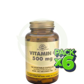 Pack 6x Vitamina C 500Mg. 100 Cápsulas Solgar