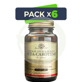 Pack 6x Beta Caroteno 60 Cápsulas Solgar
