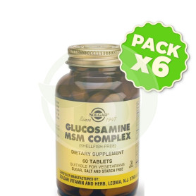 Pack 6x Glucosamina MSM Complex 60 Cápsulas Solgar