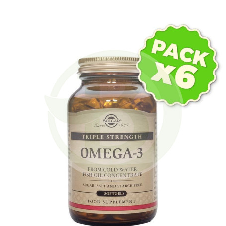 Pack 6x Omega 3 Triple Concentración 100 Cápsulas Solgar