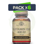 Pack 6x Vitamina D 400UI 100 Cápsulas Solgar