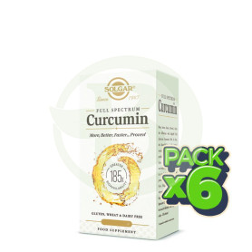 Pack 6x Full Spectrum Curcumina 185X 30 Cápsulas Solgar