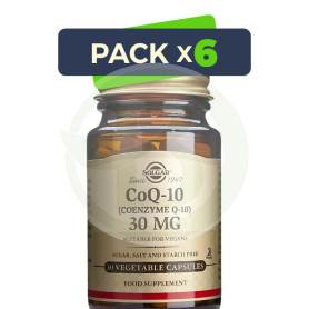 Pack 6x Coenzima Q10 30Mg 30 Cápsulas Vegetales Solgar