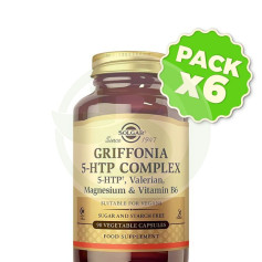 Pack 6x Griffonia 5-Htp Complex 90 Cápsulas Solgar