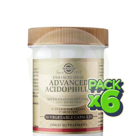 Pack 6x Advanced Acidophilus 50 Cápsulas Solgar
