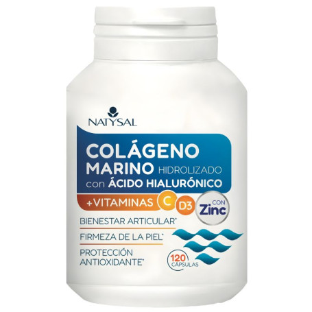 Colagénio Marinho com Ácido Hialurónico 120 Cápsulas Natysal