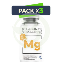 Pack 3x Bisglicinato De Magnésio 90 Capsulas Bequisa