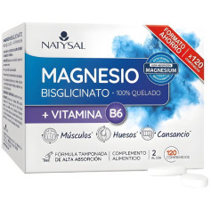 Magnésio Bisglicinato Quelado + B6 120 Comprimidos Natysal