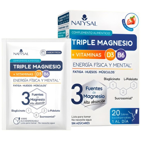 Triplo Magnésio 20 Saquetas Natysal