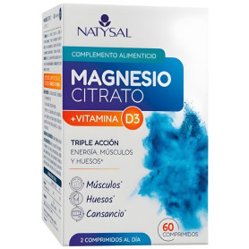 Magnésio Citrato + Vitamina D3 60 Comprimidos Natysal