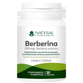 Berberina 500Mg com Canela e Crómio 30 Cápsulas Natysal
