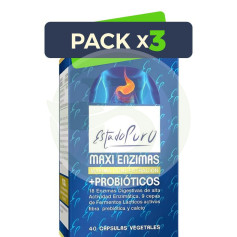 Pack 3x Maxi Enzimas com Probióticos 40 Cápsulas Estado Puro - Tongil