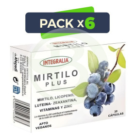 Pack 6x Mirtilo Plus 30 Cápsulas Integralia