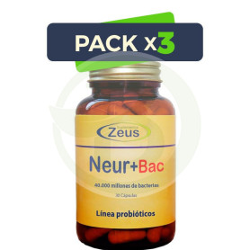 Pack 3x Neur + Bac 30 Cápsulas Zeus