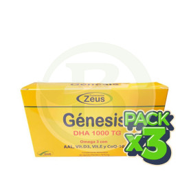 Pack 3x Génesis Omega 3 DHA 1000Mg 60 Cápsulas Zeus