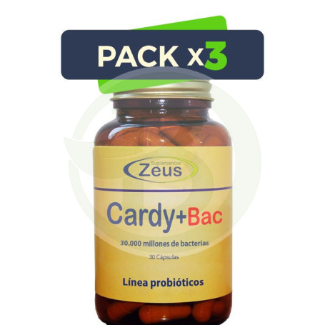Pack 3x Cardy + Bac 30 Cápsulas Zeus