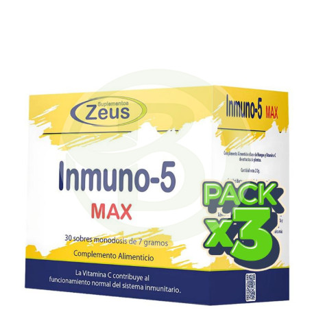 Pack 3x Inmuno-5 Max 30 Sobres Zeus