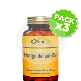 Pack 3x Hongo del Sol 180 Cápsulas Vegetales Zeus