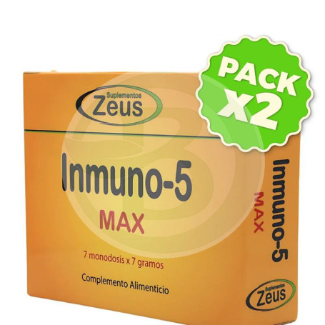 Pack 2x Inmuno-5 Max 7 Sobres Zeus