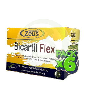 Pack 6x Bicartil Flex 90 Cápsulas Vegetales Zeus