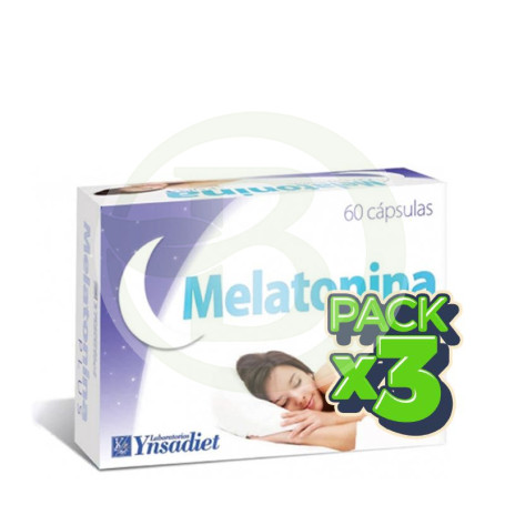 Pack 3x Melatonina Dulces Sueños 60 Cápsulas Ynsadiet