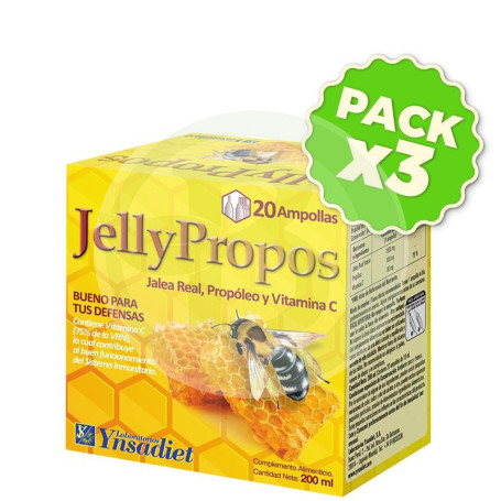 Pack 3x Jelly Propos 1.500Mg. 20 Ampollas Ynsadiet