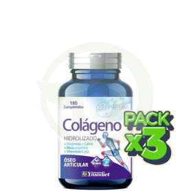 Pack 3x Colágeno Hidrolizado Pc Envase De 180 Comprimidos Ynsadiet
