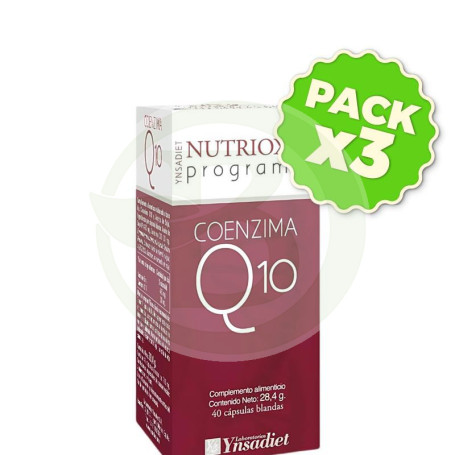 Pack 3x Coenzima Q10 100Mg 30 Capsulas Vegetales Ynsadiet