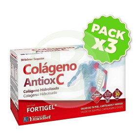 Pack 3x Colágeno Antiox Fortigel 30 Sobres Ynsadiet