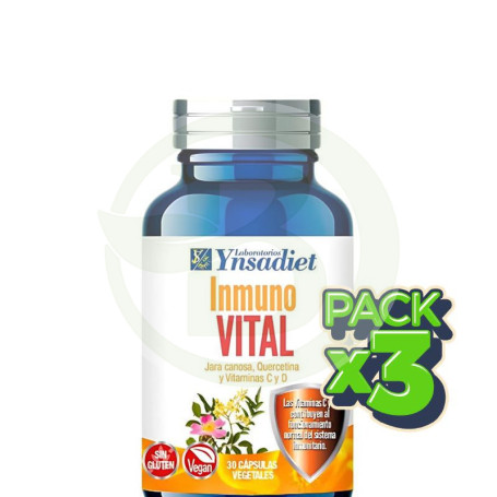 Pack 3x Inmuno Vital 30 Capsulas Ynsadiet