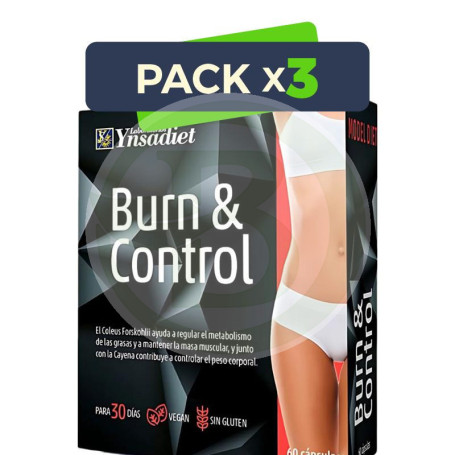 Pack 3x Burn & Control 60 Cápsulas Ynsadiet