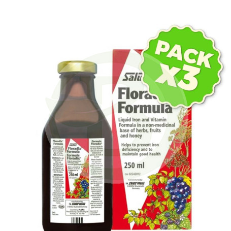Pack 3x Floradix Jarabe 250Ml. Salus
