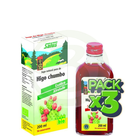 Pack 3x Jugo de Higo Chumbo 200Ml. Salus