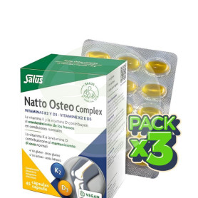 Pack 3x Natto Osteo Complex 45 Capsulas Salus
