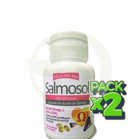 Pack 2x Salmón Omega 3 500Mg. 100 Perlas Hijas del Sol