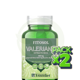 Pack 2x Fitosol Valeriana 60 Cápsulas Ynsadiet