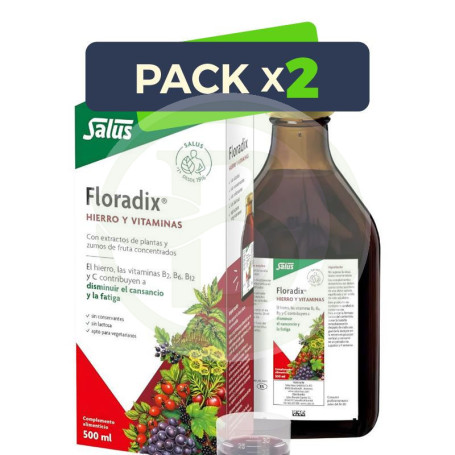 Pack 2x Floradix Jarabe 500Ml. Salus