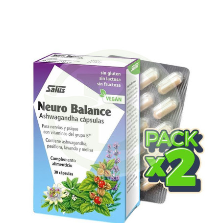 Pack 2x Neuro Balance 30 Cápsulas Salus